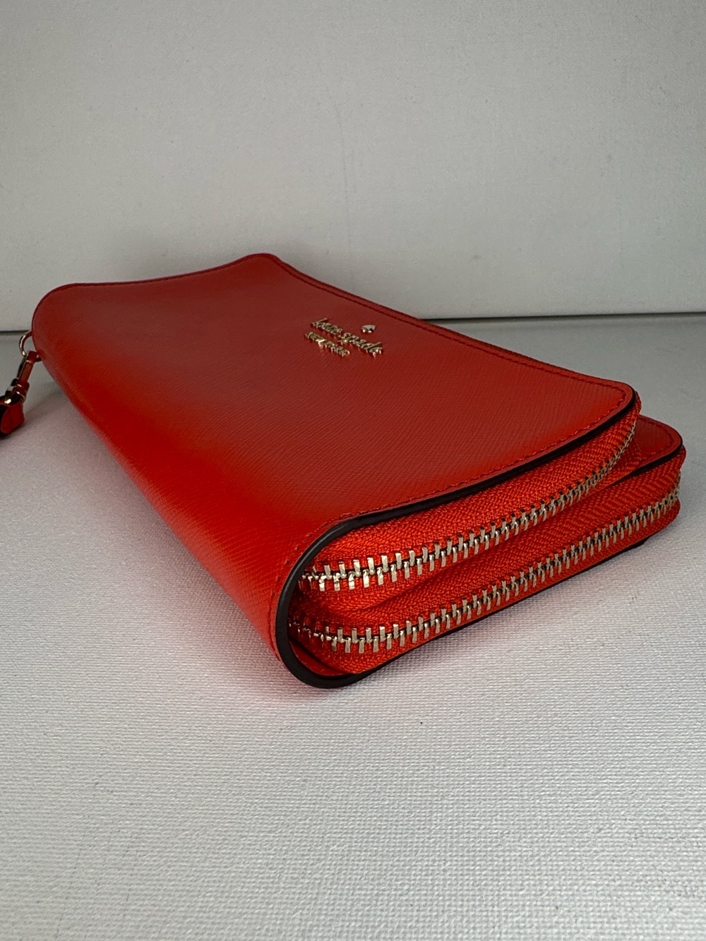 Kate Spade Madison Dual Compartment Zip Wallet Wristlet - Gazpacho Orange-Red - Picture 6 of 8